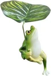 TINEASUR Garden Frog Statue Lively Resin Frog Sculpture for Yard Patio Home Dec