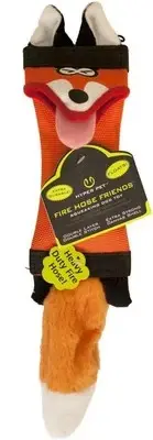 Fire Hose Friends Fox Dog Toy, Orange