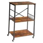 Kitchen Shelf Cart, 3-Tier Microwave Oven Stand, Baker’s Rack with Style02
