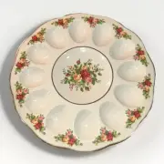 Royal Albert "OLD COUNTRY ROSES" 11" Deviled Egg Dish/Plate/Tray NEW IN BOX! P9