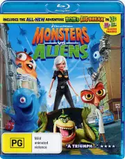 Monsters Vs Aliens 3D (Blu-Ray) New & Sealed - Region B