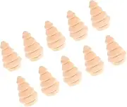 OHPHCALL Unique Christmas Tree Set 10PCS Wooden Cake Toppers DIY Peg Dolls for Wedding Decorations and Parties
