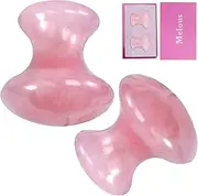 Gua Sha Facial Tools, Rosy Finch Jade Roller Guasha Massage Rose Quartz Mushroom Shape Stones Face Lift Remove Wrinkles Massager for Women