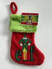 Christmas Mini Stocking The Elf 9" or Gift Card Holder Embroidered Plush
