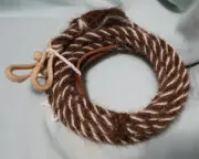 Mane Horsehair Split Reins w/ rawhide connectors-8 feet 3/8" dia. Pattern F5-3
