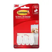 Command Micro Hooks 17066 White Pack Of 3 Bag Of 10