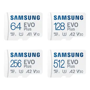 SAMSUNG 三星 EVO Plus microSD 64GB-256GB U3 A2 V30 記憶卡 4K