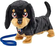Goliath - Waggles on a Walk - Interactive Plush, Interactive Dachshund Dog, Bark and Walk 920186.006 Brown