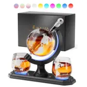 Gifts for Men Dad Christmas, Globe Whiskey Decanter Set with Space Rocket Ins...