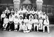 Tennis Players Bendigo Victoria 1885-1900 - Tennis players are dep- Old Photo