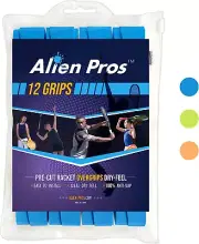 Tennis Racket Grip Tape (1/12 Grips) - Precut and Dry Feel Tennis Grip - Tennis