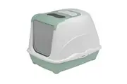 Moderna Flip Cat Enclosed Cat Litter Box, Soft Green