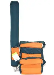 Nu Blue Avocado 3 Piece Cooler Bag Set in Green Pine/Orange
