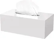Tissue Box Cover Rectangle Large Capacity Lightweight Acrylic Tissue Box Cover with Openable Bottom White Minimalist Tissue Box Holder for Home Hotel Restaurant Tissue Box Holder Tissue Holder Tissue