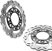 POWERJAMES 7.0mm Thickness Black Floating Rear Brake Rotor Fits for Harley Davidson 06-17 VRSC, V-Rod, Street Rod, Night Rod, V-Rod Muscle (Black)