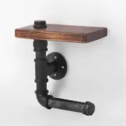 Kings 1X Wall Shelves Paper Holder Industrial Pipe Shelf DIY Vintage Brackets