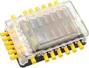 Gatuida 12 Ways Holder Car Boat Marine with Led Warning Pa66 Nylon for 12-32v Systems