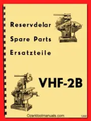 ABENE VHF-2B Milling Machine Service Parts Diagrams Manual 1268