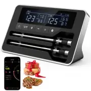 Smart Wireless Meat Thermometer with Double 5mm Ultra-Thin Probe, Bluetooth M...