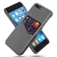 Apple IPhone8 IPhone7 Plus I8+ I7+ 皮革保護殼(PLAIN) - 皮革混布紋單插卡背蓋撞色手機殼保護套手機套