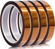 MYJOR Heat Transfer Tape, 10mm x 33m x 4Rolls, Heat Resistant Sublimation Tape for Heat Transfer, Soldering, Protecting Circuit Board, Cellphone Data line and Battery.