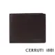 【Cerruti 1881】限量2折 義大利頂級小牛皮4卡零錢袋短夾 全新專櫃展示品(咖啡色 CEPU05707M)