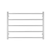 Radiant Polished 750 x 550mm Round Heated Towel Rail (Left Wiring) RTR03LEFT