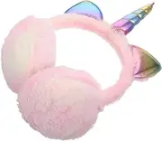 [HORIALENCE] Cute Plush Unicorn Earmuff Headband for Winter Warm Ear Covers Bright Colors Fit for Outdoor Activities Lightweight Portable Winter Ear Warmers