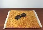 Yellow Home Decor Wool Rug Indoor & Outdoor Table Mat Abstract Kitchen Placemat