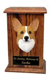 Corgi Welsh Pembroke Memorial Urn