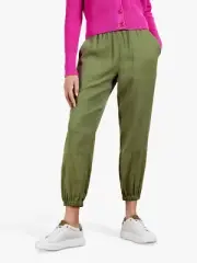 NWT TED BAKER BRAYDIN KHAKI GREEN JOGGERS PANTS WOMEN SIZE 4