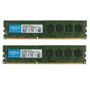 16GB 2x 8GB DDR3L PC3L-12800U 1600MHz 1.35V Crucial Desktop Memory Computer RAM