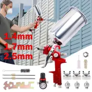 HVLP Air Spray Gun Kit 3 Nozzles Auto Paint Car Primer Detail Basecoat Spray Gun