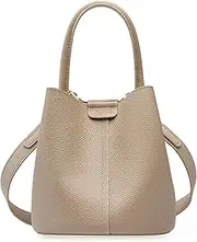 [MoreFarther] Bucket Bags for Women, Genuine Leather Crossbody Bags, Top-handle purses with an Adjustable Strap