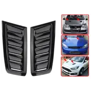 Black Car Hood Vent Scoop Air Flow Intake Louvers Cooling Bonnet Vent Cover ×2