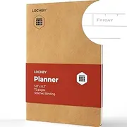 LOCHBY Field Journal Refill | Fountain Pen-Friendly Tomoe River Paper | Versatile A5 Notebook with Soft Brown Cover for Travelers, Work, School, and Journaling (72 Pages) (Planner)