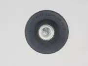 3M 3" Dia x 1/4" Black Rubber Medium Straight Shaft 2-TS Backing Pad