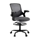 NNEDSZ Artiss Office Chair Drafting Chairs Stool Computer Desk Studios Mesh Grey