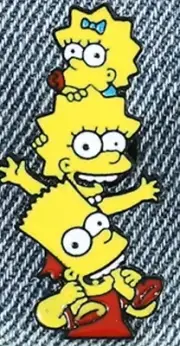 SIMPSONS kids enamel pin - Bart Lisa Maggie - FREE SHIPPING