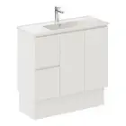 Siska Slim 900 Vanity on Kickboard, Left Drawers