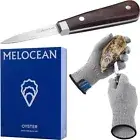 Melocean Oyster Shucking Knife and Gloves Set