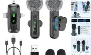 3in1 Wireless Lavalier Microphone for iPhone/Android/Camera/iPad, Mini