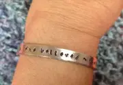 She Believed Therefore She Could handstamped cuff bracelet FREE SHIPPING