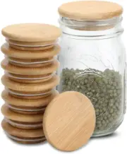Mason Jar Lids - Reusable Canning Lids Bamboo Wooden Mason Jar Lids, Food Grade