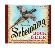 Sebewaing Bock Beer Bottle Label Sebewaing Brewing Mich