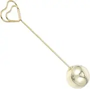 DIKACA Heart Shaped Desk Card Holder with Round Ball Elegant Table Top Menu Name Card Stand for Weddings Restaurants Romantic Occasions Space Saving Stable Design