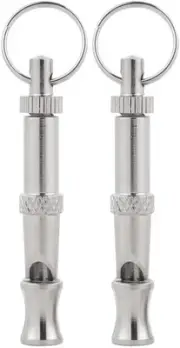 Silent Whistle for Dogs Dog Flute Training Dog Whistle (5.3CM, Silver) Colour...