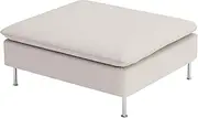 Durable Polyester Fabric Sofa Cover Compatible with IKEA SODERHAMN Footstool Slipcover. Sofa Not Included! (Beige, Ottoman)