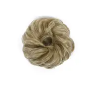 4 Pcs High Temperature Fiber Synthetic Fake Hair Bun Extension Nature Hair Elastic rubber Band Donut Scrunchies Curly Chignon