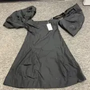 3.1 Phillip Lim Puff Sleeve Mini Dress Women's Black 2 $650